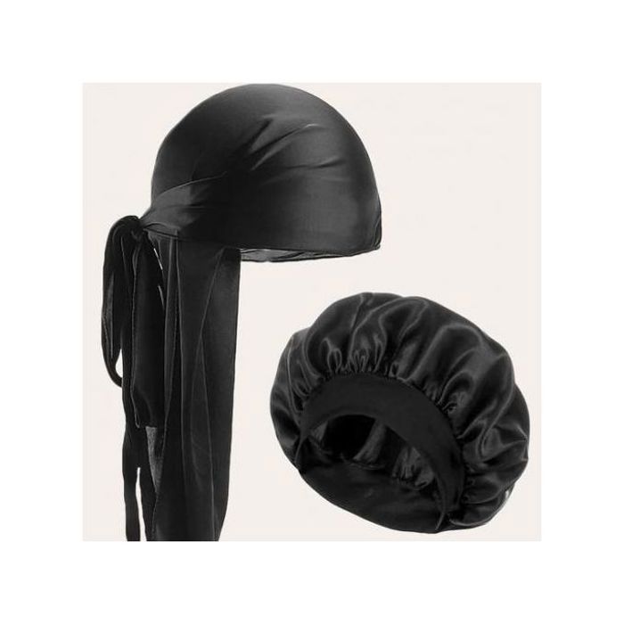 Pack Satin Premium Hypoallergénique - GENERIC - Noir - Léger - Respirant - Protection Cheveux
