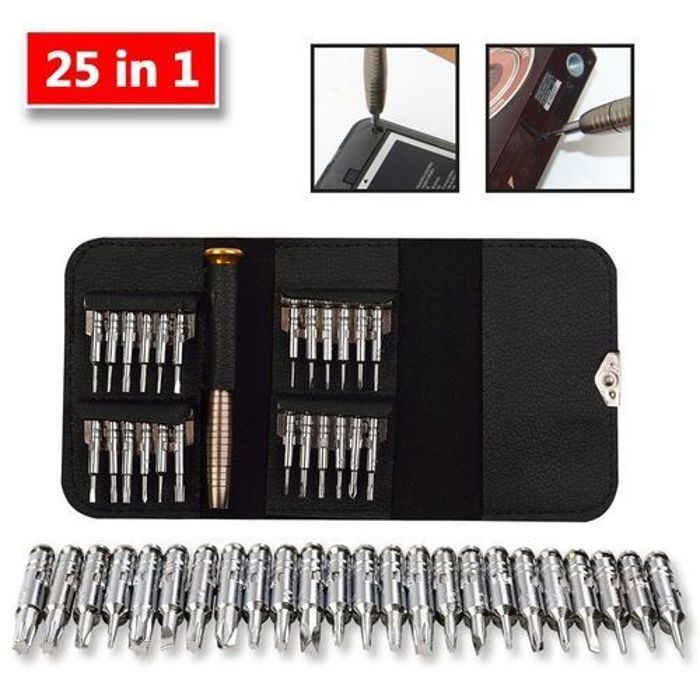Pack de 25 tournevis pour bricolage et réparation de tout appareil