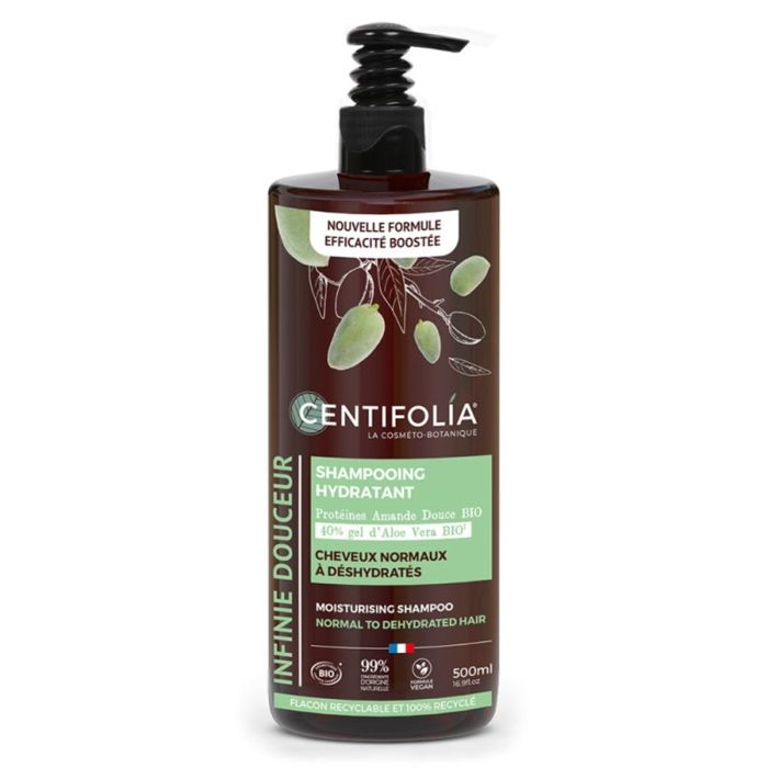 Shampoing Hydratant - Centifolia - 500ml - Aloe Vera BIO - Vegan - Douceur et légèreté