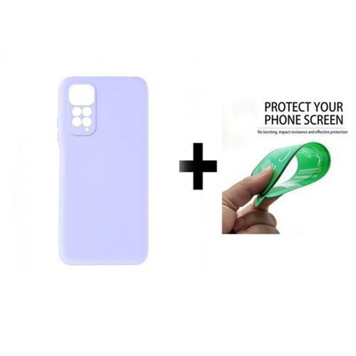 Coque et protection d'écran - GÉNÉRIQUE - Xiaomi Poco M4 Pro - Silicone Souple - Mauve - Élégante