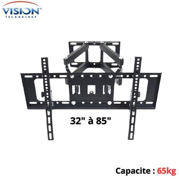 Support mural tv pour téléviseurs LCD LED à écran plat de  32″ à 85″. 65kg