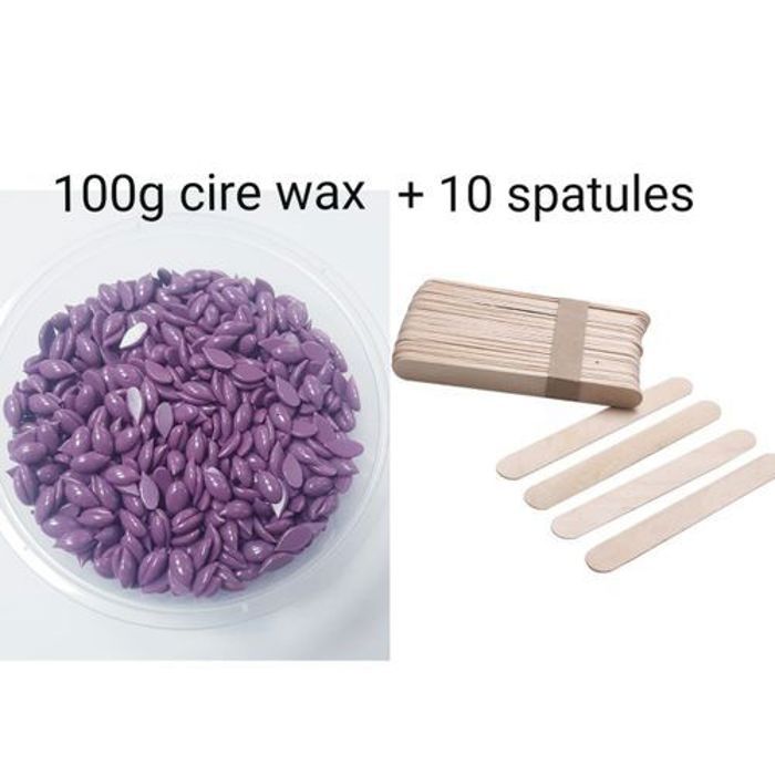 Italwax Cire de film chaud en granules pour l'épilation 100g et 10 spatules