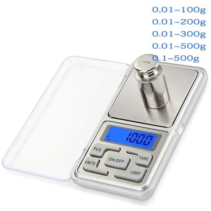 0.01g-100g - Mini balance numérique électrique de poche, haute précision, rétroéclairage, bijoux, poids en gr