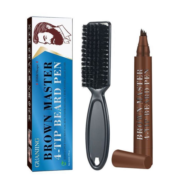 Guanjing Stylo de remplissage de barbe ( marron ), crayon à barbe, améliore efficacement les poils du visage