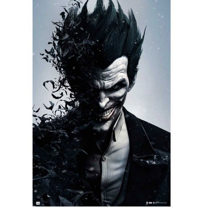 Poster - DC COMICS - BATMAN JOKER ARKHAM - Papier brillant - 91.5 cm x 61 cm - Décoration moderne