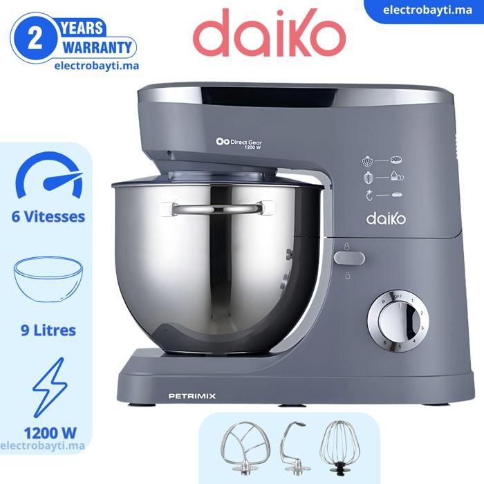 Daiko - Pétrin Digital 9L En Acier Inoxydable
