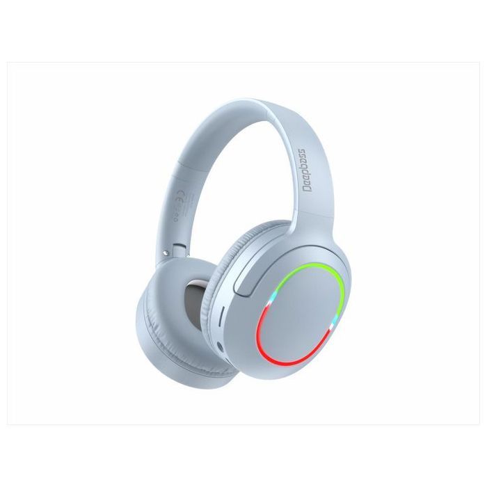 Deep Bass Casque sans Fil pliables lumineux RGB TSuppor TF Card-FM-Audio input, réduction du bruit, Bluetooth 5.3 Headsets Wireless