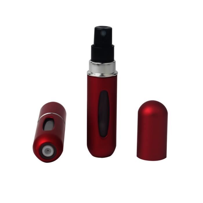 Mini Vaporisateur Rechargeable 5ML Bouteille Vide de Parfum Atomisateur Flacon Couleur: Rouge