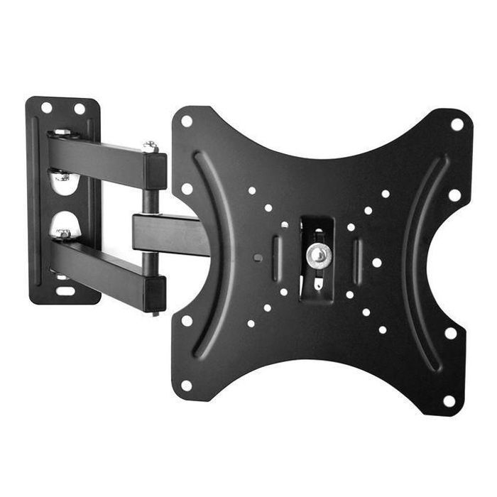 Support TV Inclinable et Orientable 180 degrés -Max 35 kg -Pour écran de 10" - 32" -Noir