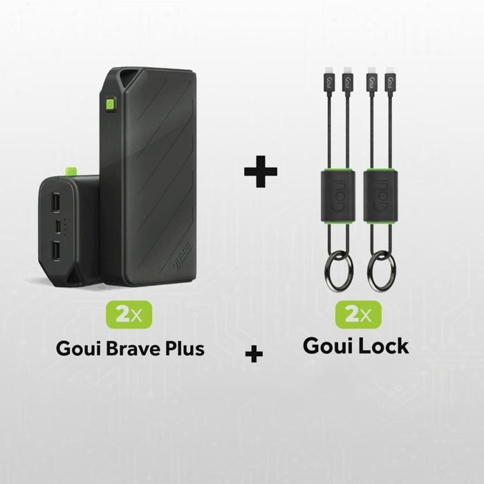Pack 2x BRAVE Plus 20 000 avec 2x LOCK Câble Type C vers Type C