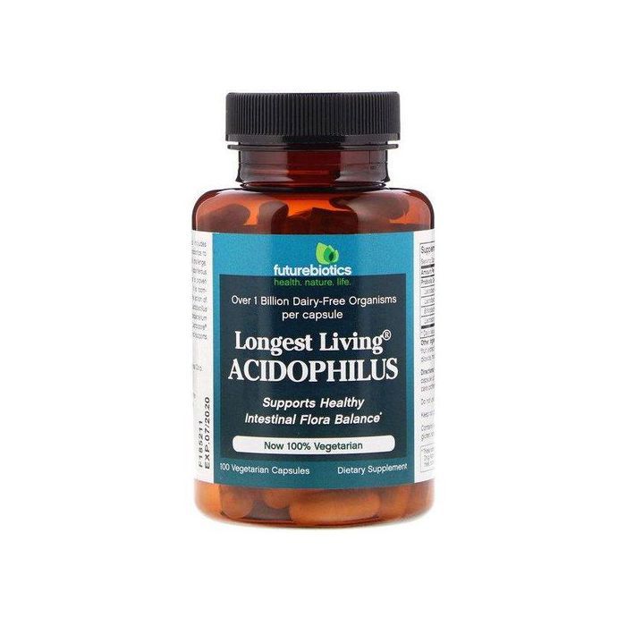 FutureBiotics Acidophilus vivant le plus longtemps, 100 capsules végétariennes
