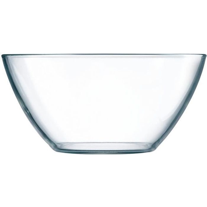 Saladier en verre Cosmos 23 cm - LUMINARC - Transparent - Résistant aux chocs - Convient au lave-vaisselle