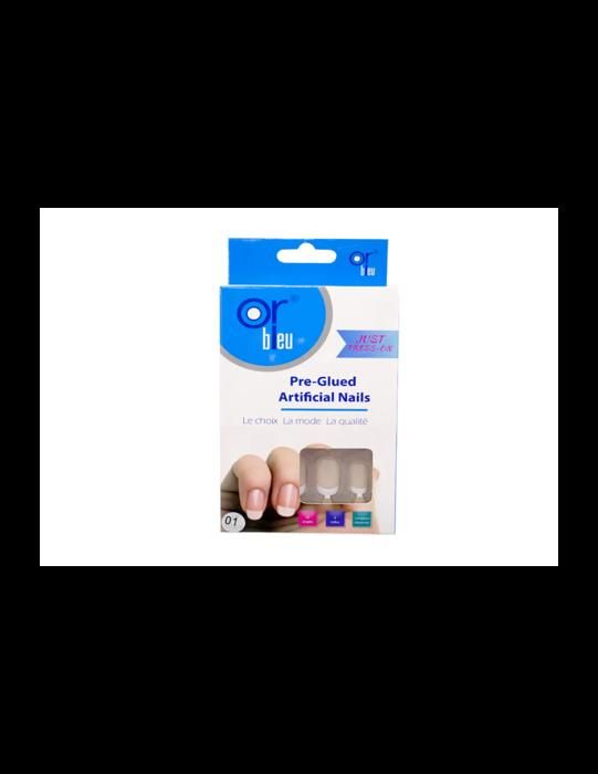 FAUX ONGLES PRÉ-COLLÉS 988 01 OR BLEU