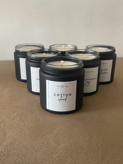 Bougie - Collection Douceur - Coton Doux - Cire de soja 100% naturelle - Coulée à la main - Parfum apaisant