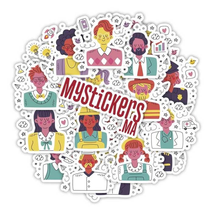 Stickers - Avatars - 3D - Multicolore - Contemporain - Enfant