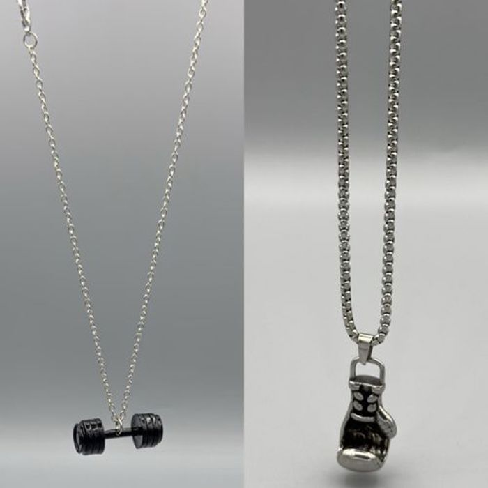 Pack de 2 colliers spéciaux pour le fitness, SILVER