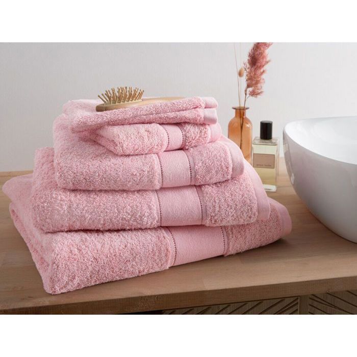 Serviette invité - MATINALE - Rose Pétale - 30x50 cm - 65% coton - 35% modal