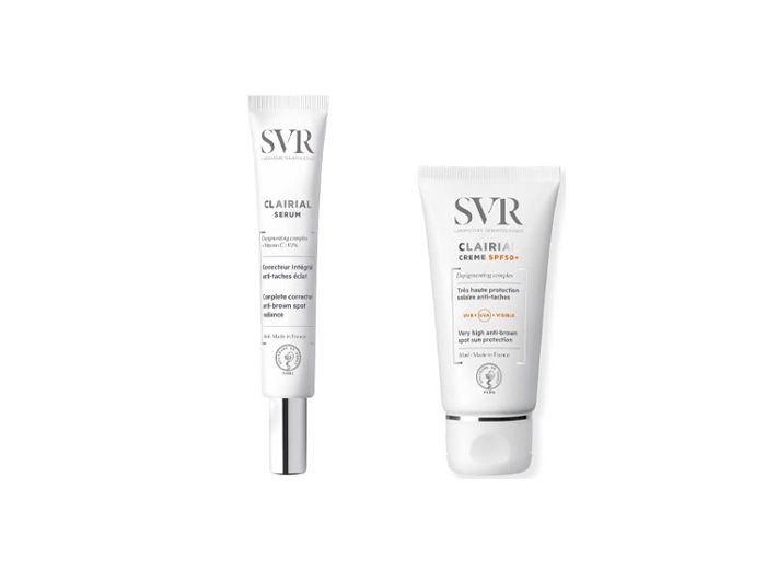 Sérum et Crème Anti-Taches - SVR - Clairial Duo - SPF 50 - Peaux Sensibles - 50 ml