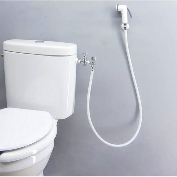 Douchette Toilette - GENERIC - WC Blanc - Support Inclus - Flexible 1,5m - Design Élégant