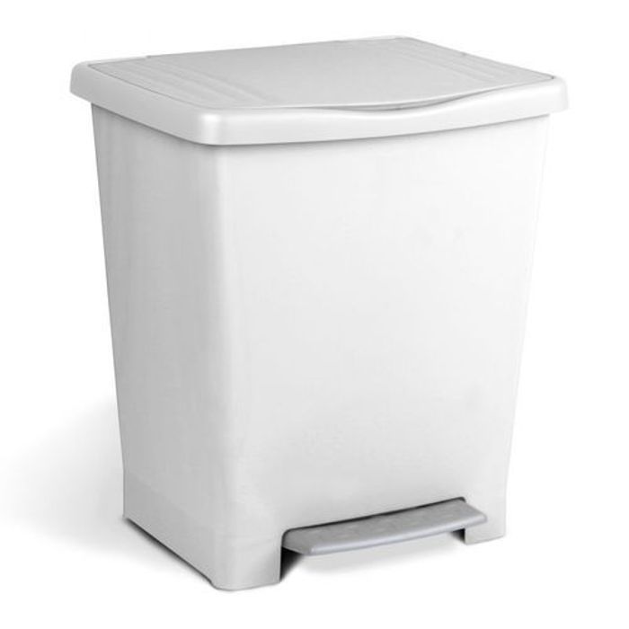 TATAY Poubelle à Pedale Millenium Blanc Pour Cuisine 23L