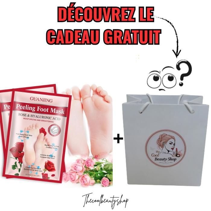 Masque pied, enlever peau morte à l'acide hyaluronique, hydratant et éclaircissant, peeling foot + Cadeau de bienvenu gratuit