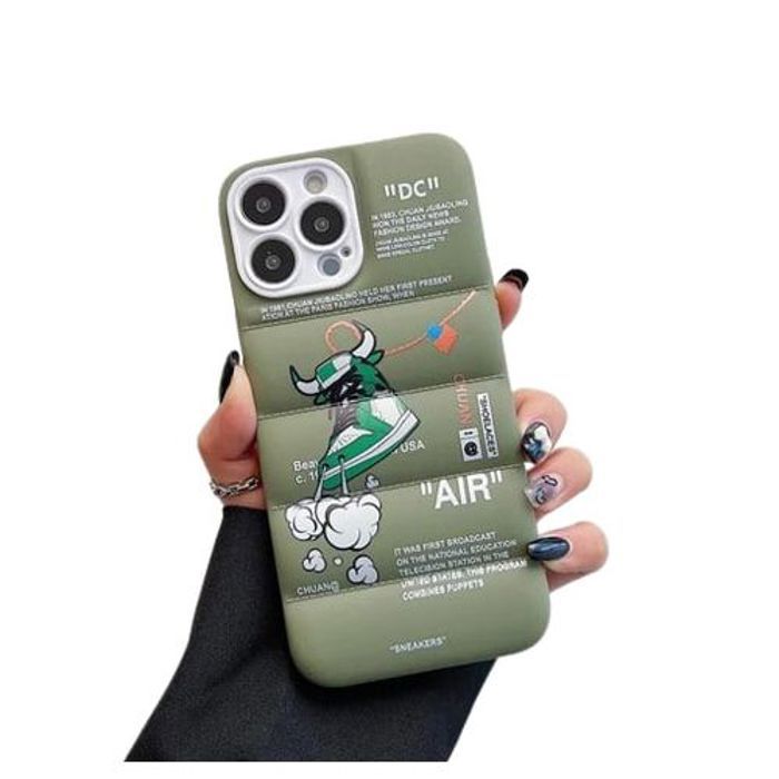 Pochette pour iPhone 14 Pro Max - SNEAKERS - Ins Ox Horn - Silicone - Souple - Vert