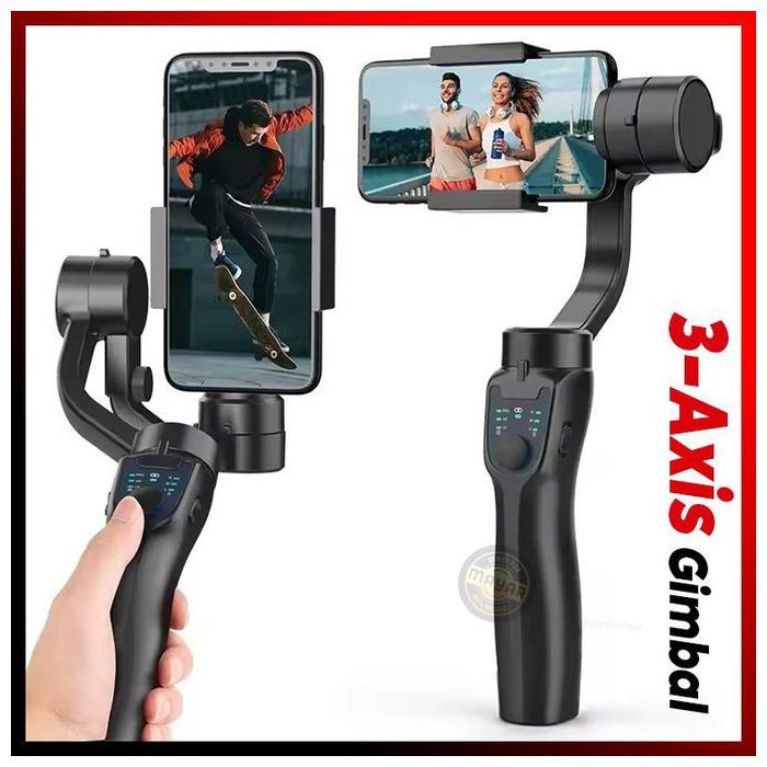 Stabilisateur Gimbal 3 Axes – Anti-Tremblement Intelligent, Bluetooth, Rotation Panoramique 320°