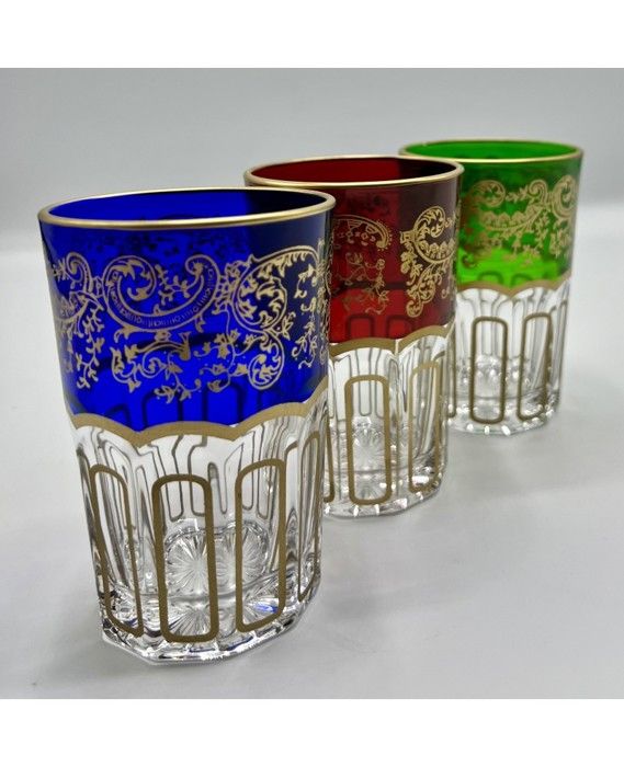 Verres à thé - Bellar - Set de 6 - Multicolore - 3 cl - Compatible lave-vaisselle
