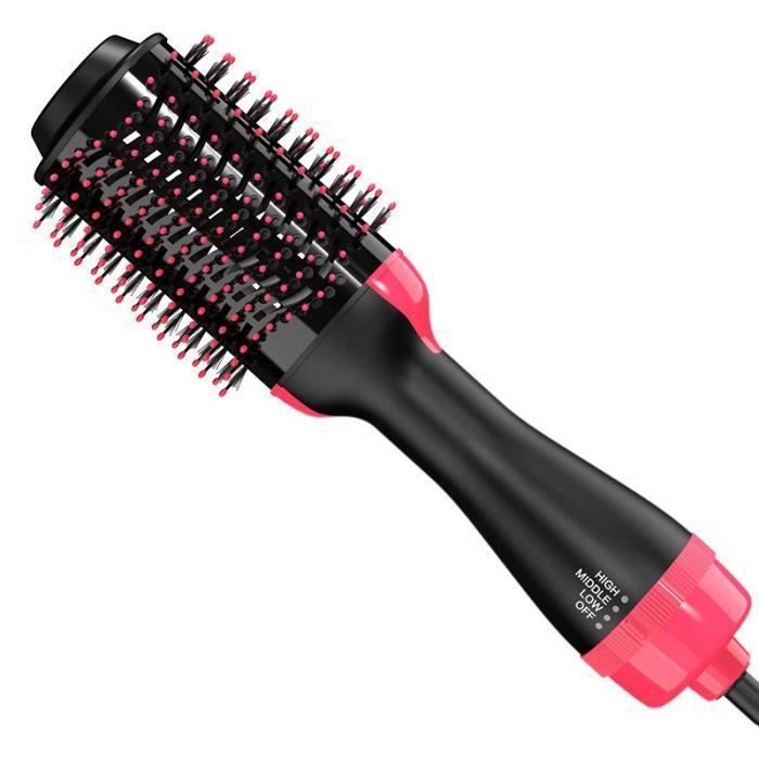 Brosse Soufflante Chauffante Sèche-Cheveux Peigne à Air Chaud Brosse Cheveux Rotative Brosse Lissante Chauffante 3 Mode