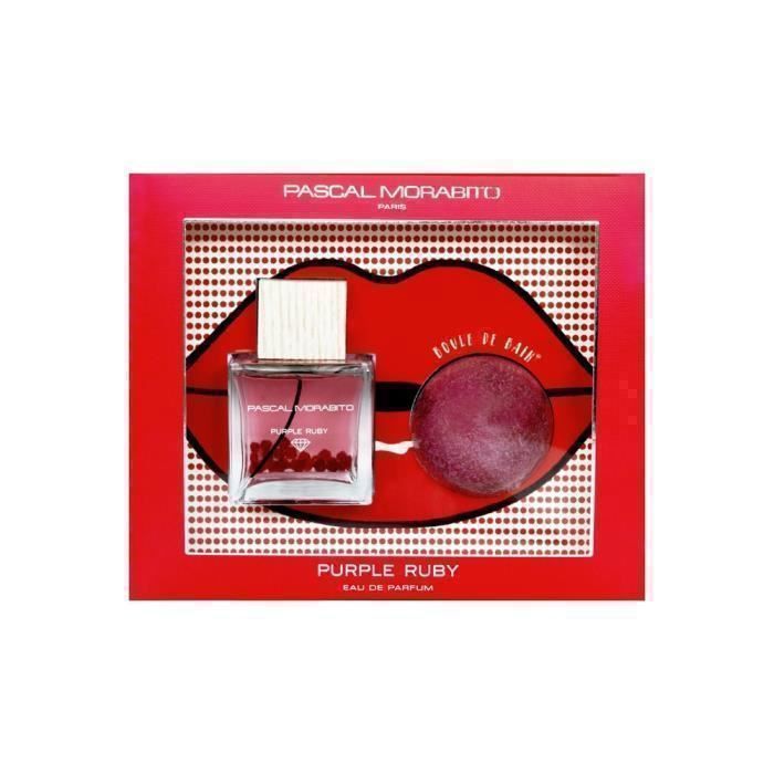 Coffret Parfum - MORABITO - Purple Ruby - 95ml EDP - Boule de Bain - Édition Limitée