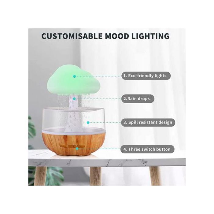Nuage de pluie veilleuse aromathérapie diffuseur d'huile essentielle Micro humidificateur bureau
