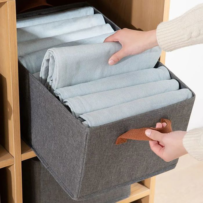 Boîte de rangement pour jeans de grande capacité pliable, gain d'espace