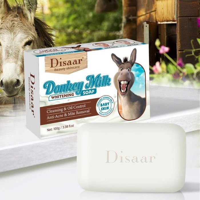 Savon de bain - DISAAR - Lait d'ânesse - Hydratant - Éclaircissant - 100g