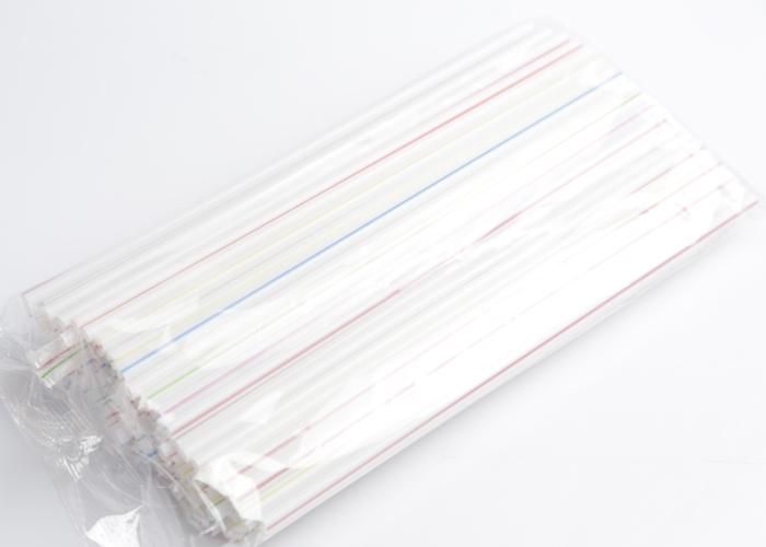 100 pailles droites blanc