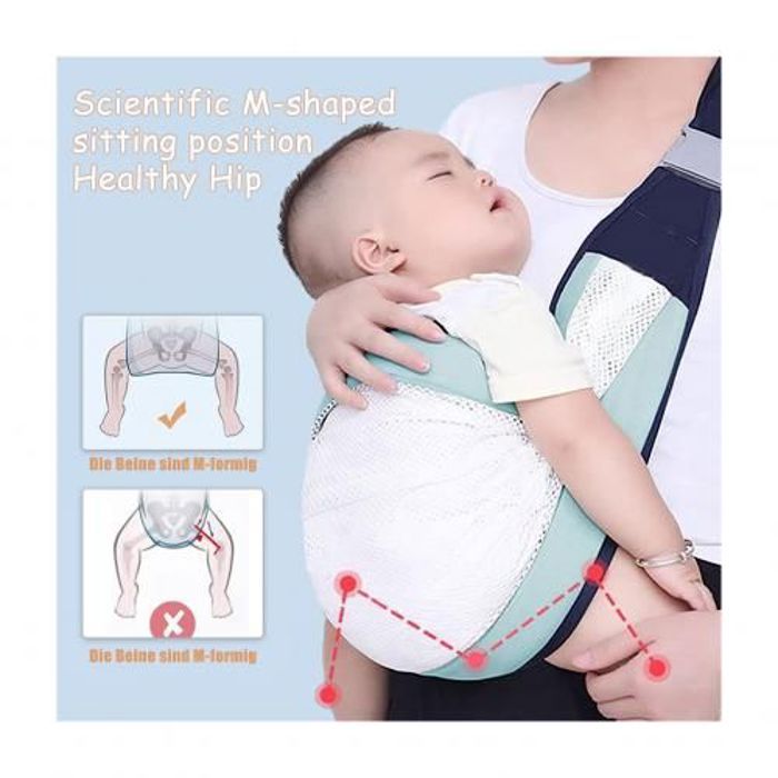 Écharpe à double usage pour nouveau-né 0-36M, Porte-bébé d'allaitement en tissu maillé