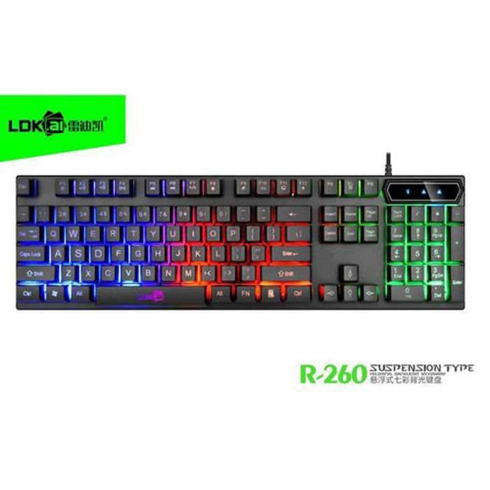 Clavier de Jeu - Lokai - R260 - USB - QWERTY - Rétro-éclairage RGB
