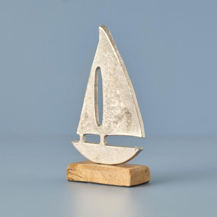 Objet Déco Voile Marin (12x5x22 cm)
