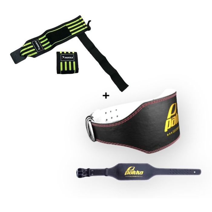 pack de straps+ceinture lombaire de musculation LARGE