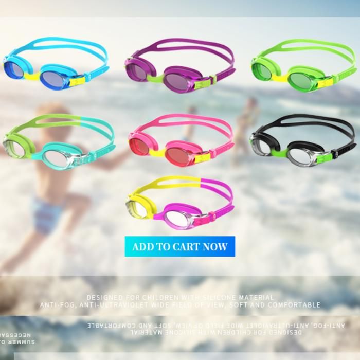 Lunettes de natation - GENERIC - Silicone - Anti-buée - Réglable - Couleur aléatoire