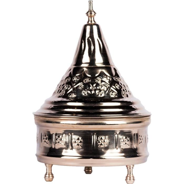 Tajine Décoratif Marocain  Finition Luxe en Argent Plaqué