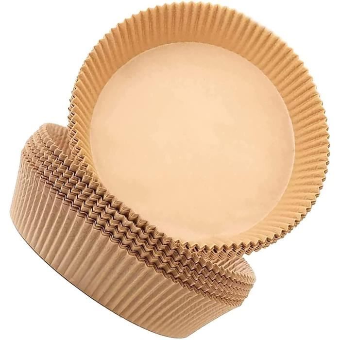Lot de 50 feuilles de papier sulfurisé pour friteuse à air chaud, 16 cm, rond, antiadhésif, jetable, imperméable, résistant à [1112]