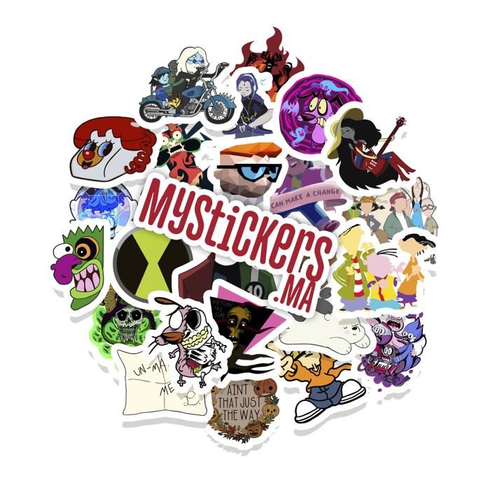 Stickers - Cartoon Network - 3D - Multicolore - Vinyle - Contemporain