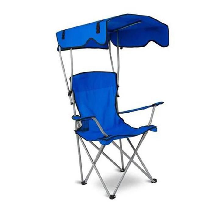 Chaise de camping - Non spécifié - Modèle avec pare-soleil - Tissu Oxford - Porte-gobelet - Pliable