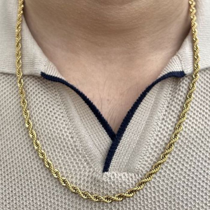 Collier - BN0078 - Métal - Longueur 40 cm - Largeur 3 mm - Pour Homme