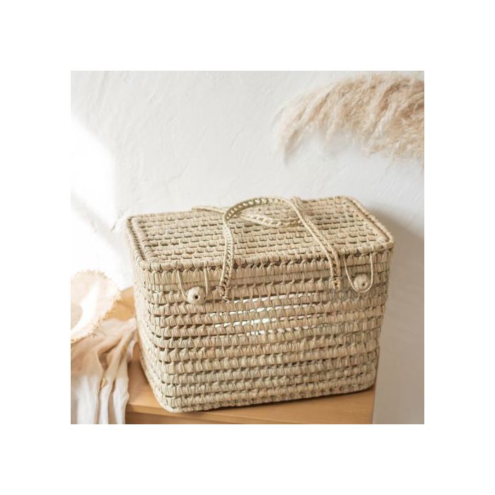 Panier Marocain - GENERIC - Panier osier - 50 cm - Artisanat marocain - Durable et unique