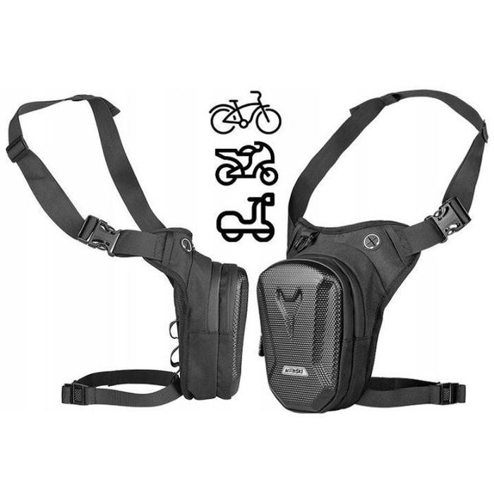Sac de Taille Moto Multifonction avec Poches Sécurisées - Sac Banane pour Motard, Résistant à l'Eau et Pratique