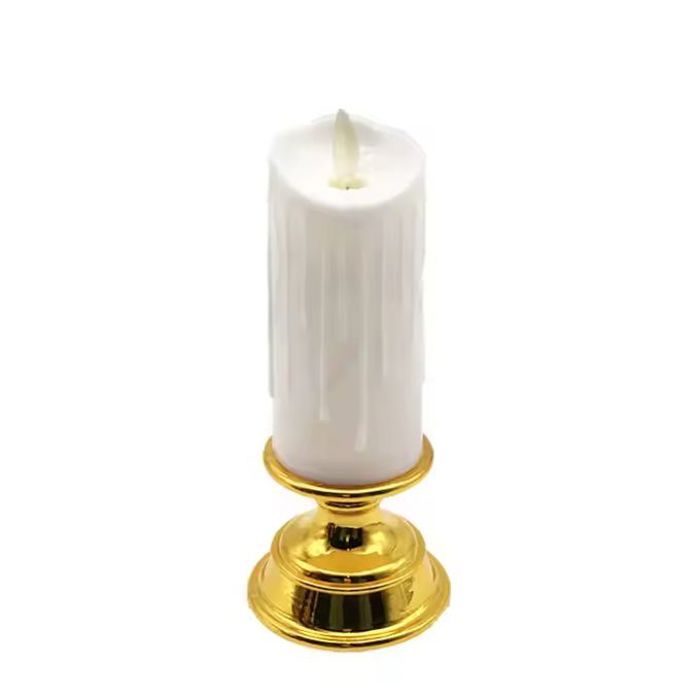 Bougeoir - Bronze - LED scintillant - Finition galvanoplastie - Décoration intérieure - Luxe