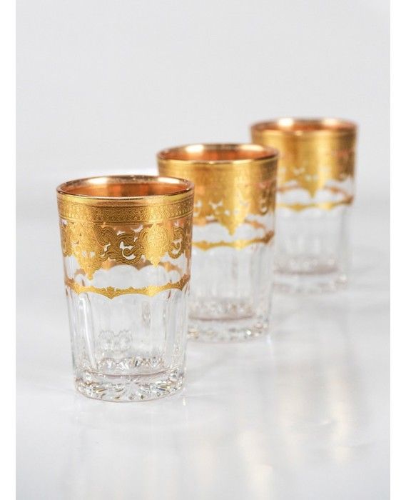 Verres à thé - Bellar - Sensla - 6 pièces - Doré - Compatible lave-vaisselle