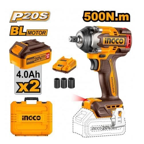 AVVITATORE AD IMPULSI 500Nm CON 2 BATTERIE 20V 4AH E VALIGETTA CIWLI2050