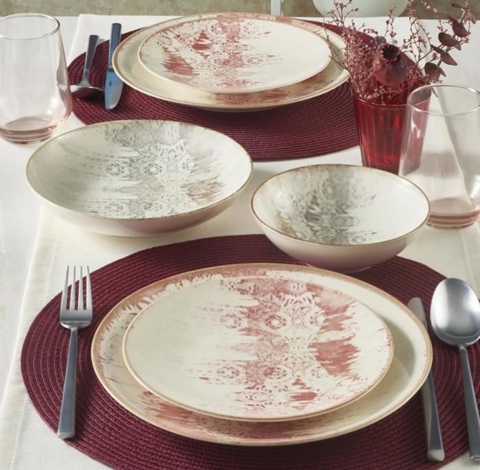SERVICE DE TABLE GURAL-24 PCS- KUTA PORCELAINE
